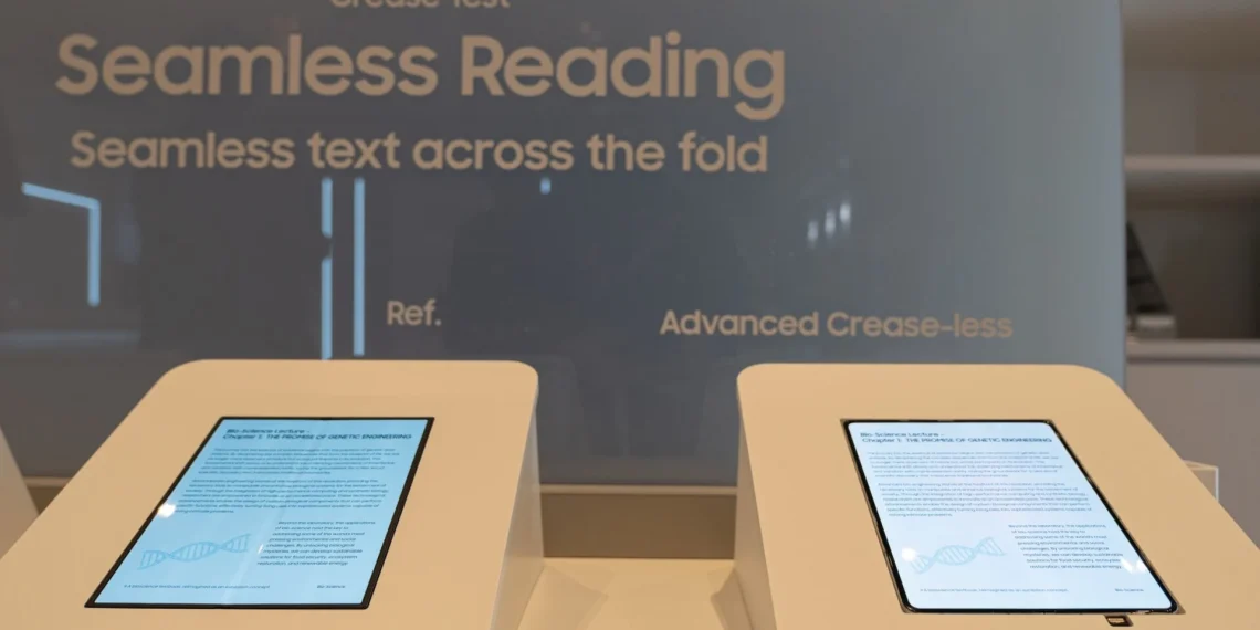 Samsung Unveils First Crease-less Foldable OLED Panel at CES 2026