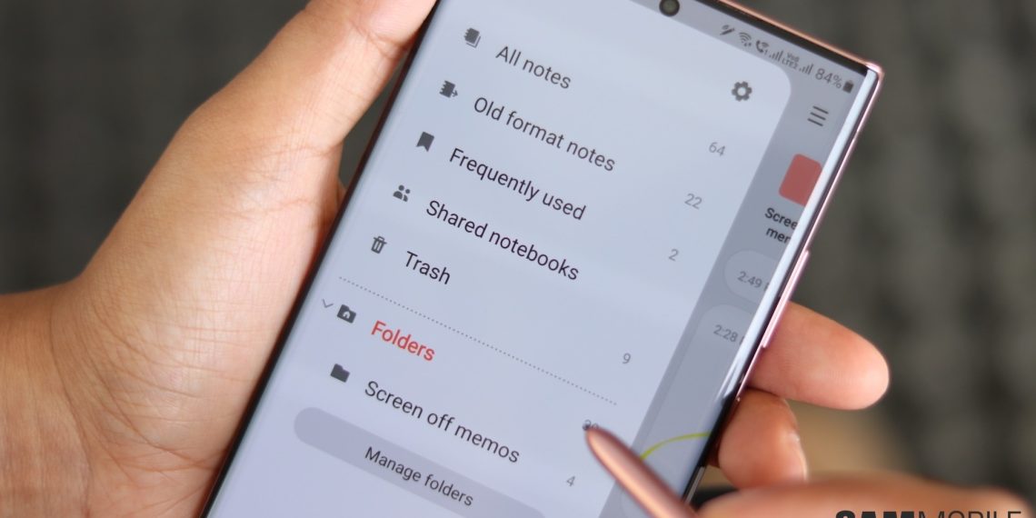 Samsung Notes fonts